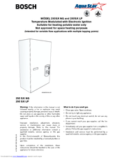 Bosch AQUA STAR 250SX LP User Manual