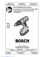 Bosch 13614 Operating/Safety Instructions Manual