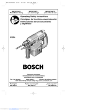 Bosch 11524 - 24V 3/4 Inch SDS-plus Rotary Hammer Operating/Safety Instructions Manual