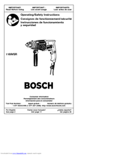 Bosch 1169VSR - 1/2 Inch Dual Torque Double Insulated Drill Operating/Safety Instructions Manual