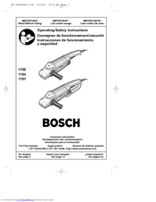 Bosch 1752 Operating/Safety Instructions Manual