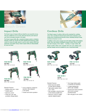 Bosch cordless drills Manual