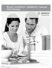 Bosch DUH36252U Installation Manual