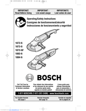 Bosch 1873-8F Operating/Safety Instructions Manual