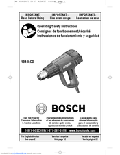 Bosch 1944LCDK - Programmable Electronic Heat Gun Operating/Safety Instructions Manual