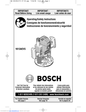 Bosch 1613AEVS Operating/Safety Instructions Manual