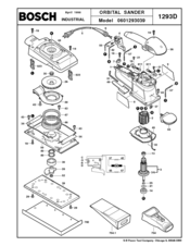 Bosch 1293D - 1/2 Sheet Finishing Sander Parts List