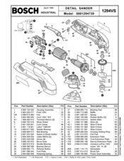 Bosch 601294739 Parts List
