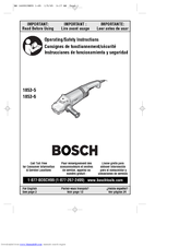 Bosch 1853-5 Operating/Safety Instructions Manual