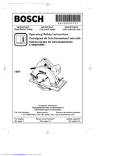 Bosch 1657 Operating/Safety Instructions Manual