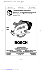Bosch 1660 Operating/Safety Instructions Manual