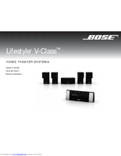Bose Lifestyle V-Class Owner's Manual
