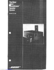 Bose Acoustimass AM-5 Owner's Manual