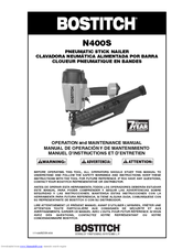 Bostitch 171430REVA Operation And Maintenance Manual