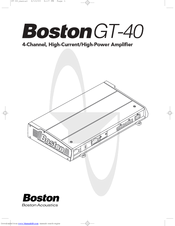 Boston Acoustics GT-40 Manual