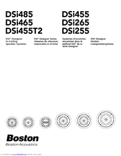 Boston Acoustics DSi485
DSi465 User Manual