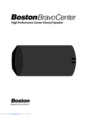 Boston Acoustics Center Channel Speaker Instruction Manual