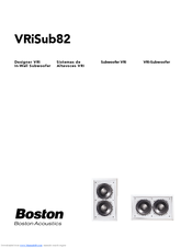 Boston Acoustics Vri In-Wall Subwoofer VRiSub82 VRiSub82 User Manual