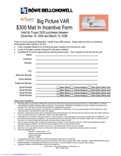 Bell and Howell Truper 3200 Specification Sheet