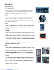 Bowers & Wilkins C100 Specification Sheet