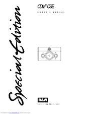 Bowers & Wilkins CDM CSE Owner's Manual