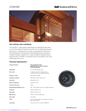 Bowers & Wilkins CCM 636 Technical Specification