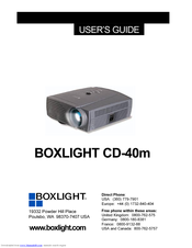 BOXLIGHT CD-40m User Manual