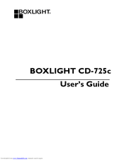 BOXLIGHT CD-725c User Manual