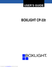 BOXLIGHT CP-33t User Manual