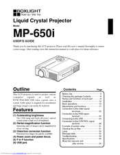 BOXLIGHT MP-650i User Manual