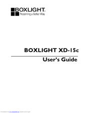 BOXLIGHT XD-15c User Manual