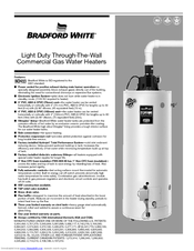Bradford White Gas Water Heaters Specification Sheet
