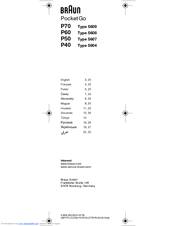 Braun PocketGo P40 Type 5604 User Manual