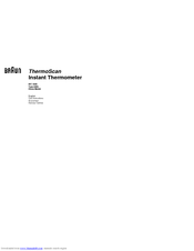 Braun ThermoScan IRT 1020 Use Instructions