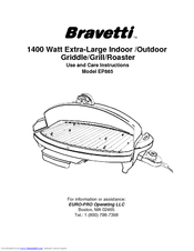 Bravetti EP865 Use And Care Instructions Manual