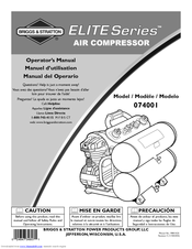 Briggs & Stratton 074001 Operator's Manual