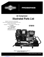 Briggs & Stratton PROSERIES 074010 Illustrated Parts List