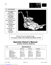 Billy Goat BC2401H Operator Owner's Manual
