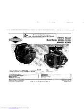 Briggs & Stratton 402400 Series Owner's Manual