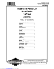 Briggs & Stratton 15C100 Series Illustrated Parts List