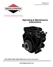 Briggs & Stratton 300000 Series Operating & Maintenance Instructions