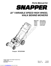 Snapper 7800585 Parts Manual