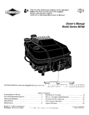 Briggs & Stratton 99700 Series Owner's Manual