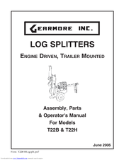 Gearmore T22B & T22H Assembly And Operating Manual
