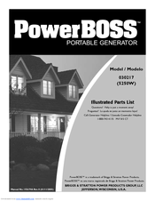 Briggs & Stratton PowerBoss 030217 Illustrated Parts List