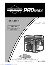 Briggs & Stratton ProMax 030213 Illustrate Parts List