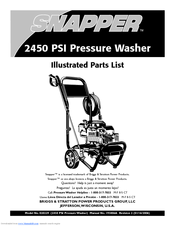 Snapper 2450 PSI Illustrated Parts List