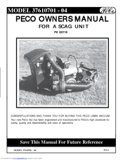 Peco 37610701 - 04 Owner's Manual