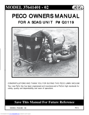 Peco 37641401-02 Owner's Manual