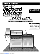 Brinkmann Backyard Kitchen 810-3620-0 Owner's Manual